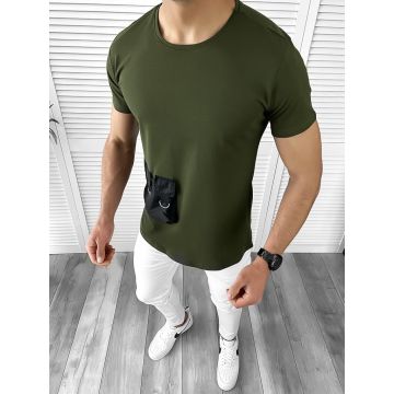 Tricou barbati kaki slim fit Vagabond B1949  N5-4.1