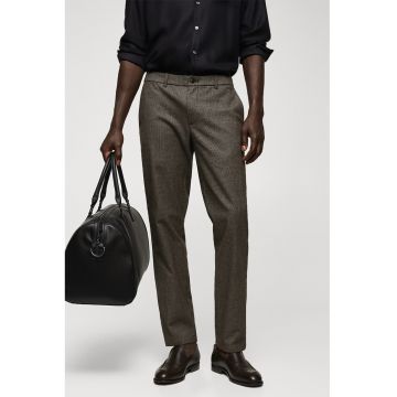 Pantaloni slim fit cu model houndstooth Brest