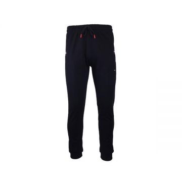 Pantaloni trening barbat, 2 buzunare laterale si un buzunar la spate cu fermoare, bleumarin, XL