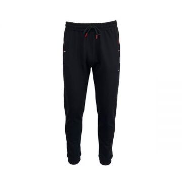 Pantaloni trening barbat, negru, cu terminatie inferioara elastica, M