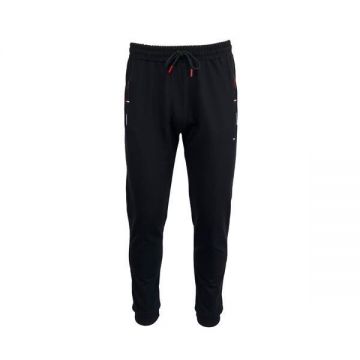 Pantaloni trening barbat, negru, cu terminatie inferioara elastica, XL