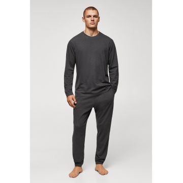 Pijama din amestec de bumbac cu pantaloni lungi Nightset