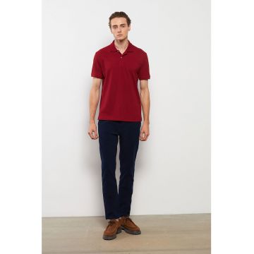 Tricou polo de bumbac cu aspect pique