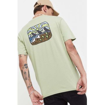 Billabong tricou din bumbac culoarea verde, cu imprimeu