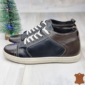 Ghete Barbat Negre Piele Naturala Chris