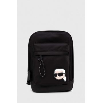 Karl Lagerfeld rucsac culoarea negru, mic, cu imprimeu