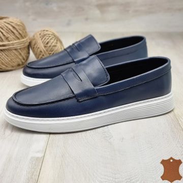 Pantofi Barbat Bleumarin Piele Naturala Jonas