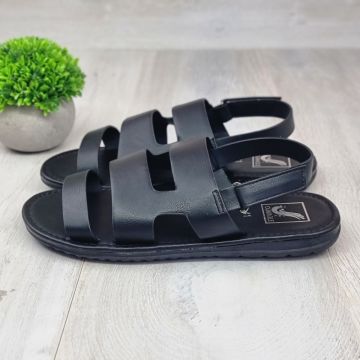 Sandale Barbat Negre Cu Bareta Safi