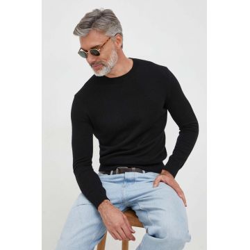 United Colors of Benetton pulover de casmir culoarea negru, light