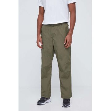 adidas Originals pantaloni barbati, culoarea verde, drept