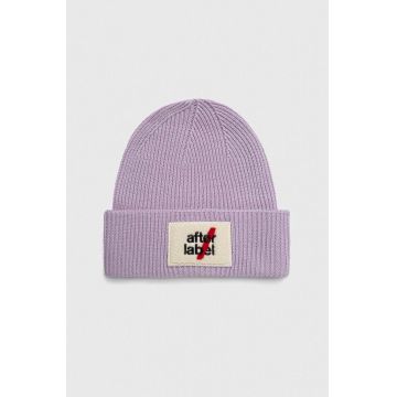 After Label caciula de lana culoarea violet, de lana