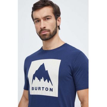 Burton tricou din bumbac barbati, culoarea albastru marin, cu imprimeu