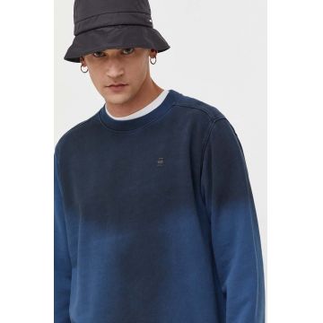 G-Star Raw hanorac de bumbac barbati, culoarea albastru marin, modelator