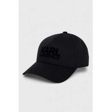 Karl Lagerfeld sapca barbati, culoarea negru, cu imprimeu