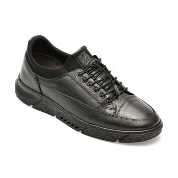 Pantofi AXXELLL negri, ER802, din piele naturala