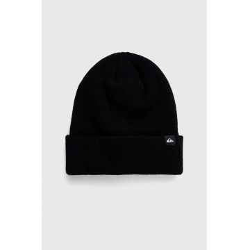 Quiksilver caciula de lana culoarea negru, de lana, din tricot gros