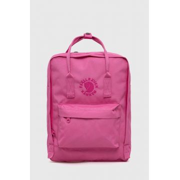 Fjallraven rucsac Re-Kanken culoarea roz, mare, neted