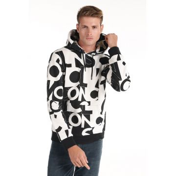 Hanorac cu logo si buzunar kangaroo Hanorac cu logo si buzunar kangaroo