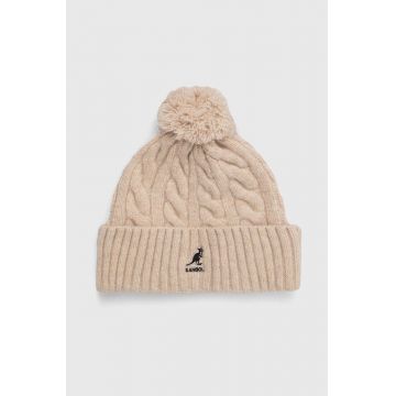 Kangol caciula din amestec de lana culoarea bej