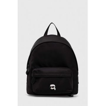 Karl Lagerfeld rucsac femei, culoarea negru, mic, neted