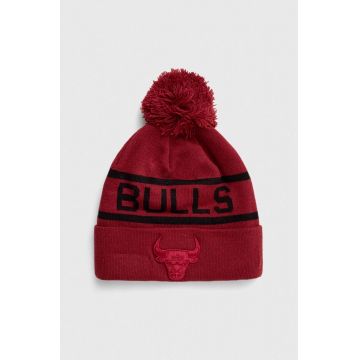 New Era caciula culoarea bordo, din tricot gros, CHICAGO BULLS