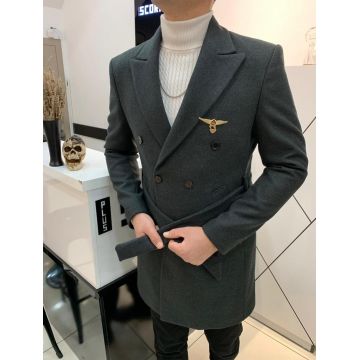 Palton barbati gri inchis B9554 127-5