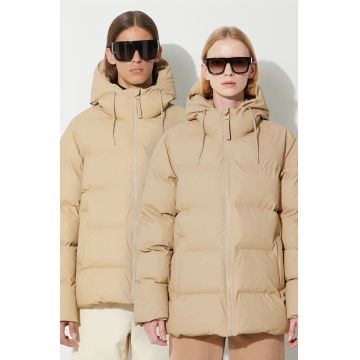 Rains geaca 15120 Jackets culoarea bej, de iarna