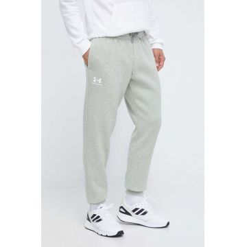 Under Armour pantaloni de trening culoarea verde, neted