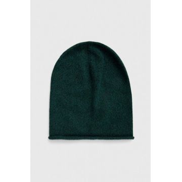 United Colors of Benetton caciula din amestec de lana culoarea verde, din tesatura neteda