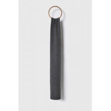 United Colors of Benetton esarfa de casmir culoarea gri, neted