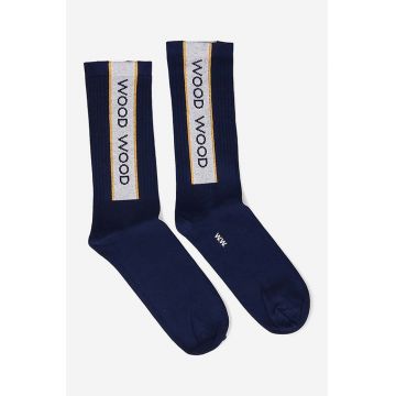Wood Wood șosete Conor Logo Sport Socks culoarea albastru marin 12149201.9517-WHITE