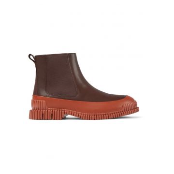 Ghete Chelsea din piele cu segmente textile Pix 1207