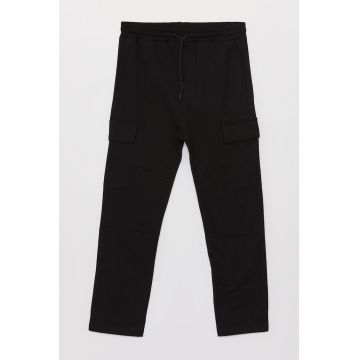 Pantaloni cargo de trening cu talie ajustabila