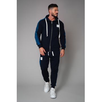 Trening cu fermoar si model colorblock Raff
