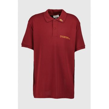 Tricou polo regular fit cu aspect pique