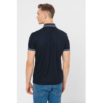 Tricou polo regular fit Glitch