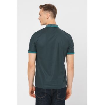 Tricou polo regular fit Glitch