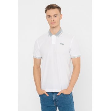 Tricou polo regular fit Glitch