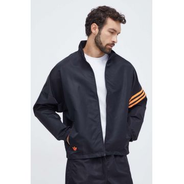 adidas Originals geaca barbati, culoarea negru, de tranzitie