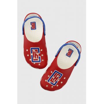Crocs papuci NBA LA Clippers Classic Clog culoarea rosu, 208863