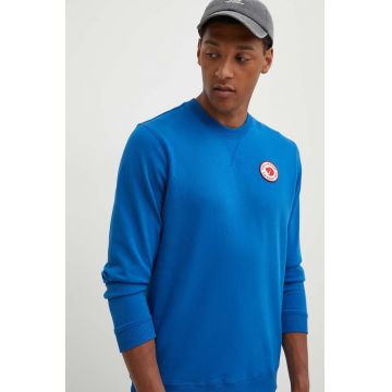 Fjallraven hanorac de bumbac 1960 Logo Badge Sweater bărbați, uni F87163