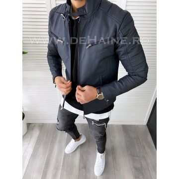 Geaca barbati bleumarin piele ecologica B7179 66-5