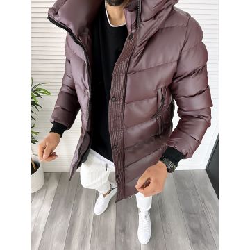 Geaca barbati groasa mov de iarna cu mic defect def8080 58-3