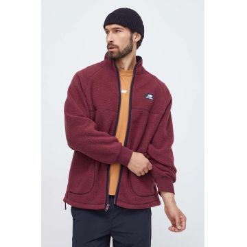 New Balance bluza barbati, culoarea bordo, neted