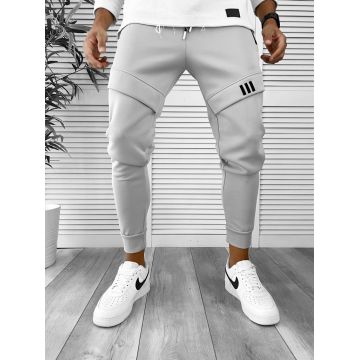 Pantaloni de trening gri conici 12259 S7