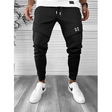 Pantaloni de trening negri conici 12180 O3-4.3