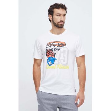 Puma tricou din bumbac barbati, culoarea bej, cu imprimeu