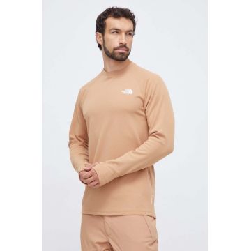 The North Face longsleeve funcțional Dragline culoarea maro