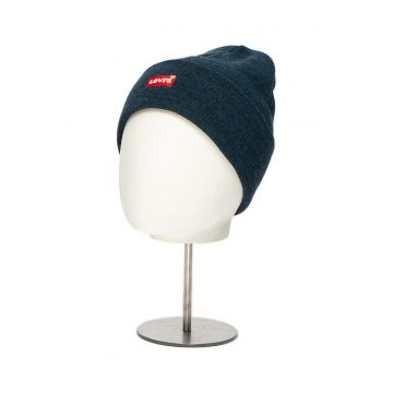 Caciula elastica cu logo brodat - Bleumarin