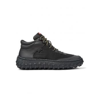 Pantofi sport de piele si material textil Ground 1377
